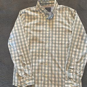 Abercrombie & Fitch Green and White Checkered Buttondown